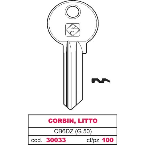 Silca CHIAVE SILKY OTTONE CB6DZ (G.VGB 1) CORBIN, LITTO 100.00 pz