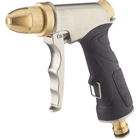 Nueva pistola de agua de alta presión, boquilla totalmente metálica, rociadora de cobre, para lavado de autos, riego de césped y jardín, pistola para lavado de perros (1/3)
