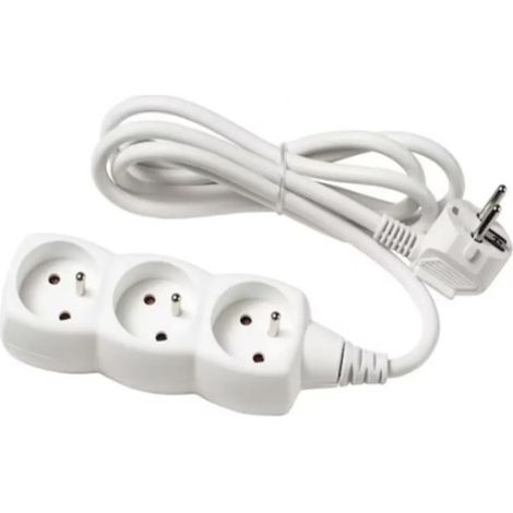 Multiprise 3 Prises "Smart" 1M Blanc (1/2)