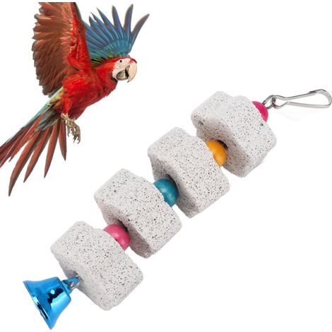 Pierre à mâcher pour oiseaux, idéale pour affûter le bec des perroquets, hamsters et autres petits animaux.