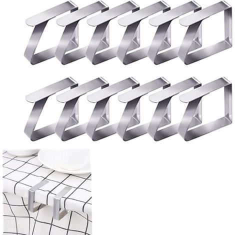 Pince Nappe - Inoxydable - 12 Pièces - Ajustable - Extérieur - Mixte (1/4)