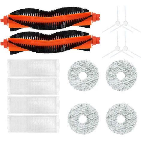 Brosse latérale à rouleau, filtre et chiffon pour balai autonettoyant Xiaomi Mijia (1/5)