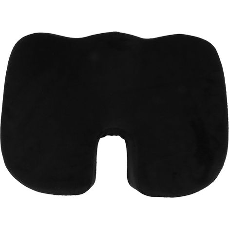 Coussin de Chaise Bureau Noir en Polyester avec Fond Anti-Glisse pour Fauteuil de Bureau ou Roulant (1/5)