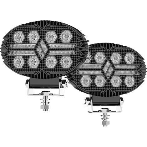 Feux de Travail à LED Ovales de 5,5 Pouces pour Voiture, Feux de Jour pour Camion, UTV, SUV, Moto, Chariot, Remorque, Bateau (1/4)