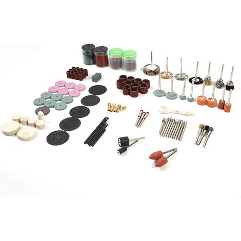 Kit d'outils de polissage rotatifs 147 pièces, tige de 1/8", embouts de ponçage, polissage et coupe (1/5)