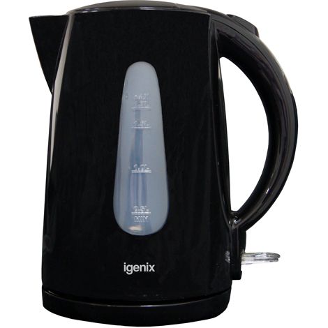 Igenix Cordless Jug Kettle, 1.7 Litre, 3000W, Black - IG7205 (1/5)
