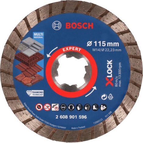 Bosch MultiMaterial X-Lock Turbo Expert disque abrasif diamanté pour meuleuses - 115x2,4 mm (1/5)