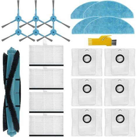 Accessori per robot aspirapolvere Conga 7490 Immortal Home X-Treme/8290 Immortal Ultra Power Home Genesis/X-Treme: 1 spazzola principale, 4 filtri, 6 spazzole laterali, 4 panni per la pulizia, 6 sacch (1/4)