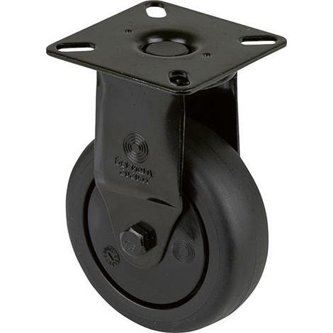 Ruota a botte 75mm 75kg Gomma.Pallina 60x60mm (1/4)