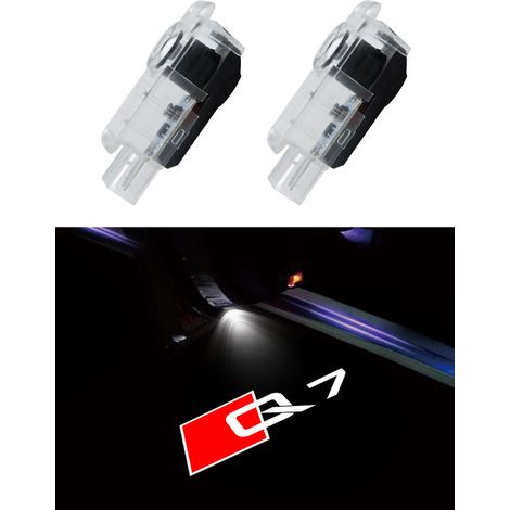 (Pour Q7) 2 lampes LED d'accueil pour portières de voiture, compatibles avec les projecteurs de logo Au-DI Sline TT et les lampes d'éclairage pour véhicules. (1/4)