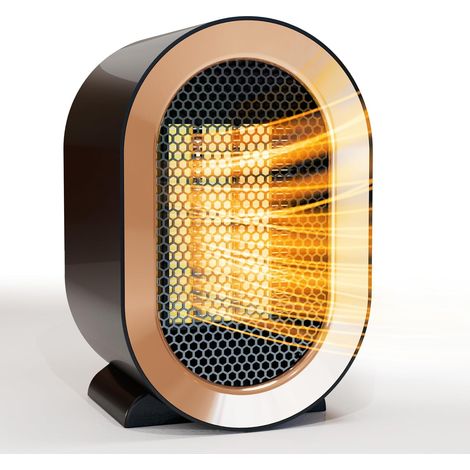 Fan Heater - Portable Indoor Heater - 220V 1200W - Suitable for Living Room, Bedroom and Bathroom - Black (1/5)