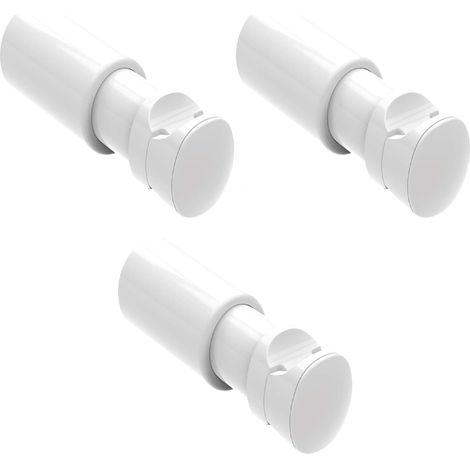 3 Mensole in ABS per radiatori da bagno scaldasalviette - Diametro tubi da Ø16 a 30 mm, Distanza tra i tubi da 20 a 30 mm - Tenuta 90 Kg - Bianco (1/4)