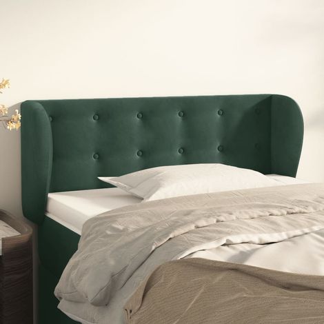 Cabecero de terciopelo verde oscuro 83x23x78/88 cm vidaXL (1/5)