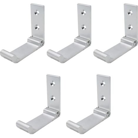 Set mit 5 faltbaren und leicht zu reinigenden Kleiderhaken für einfache Kleiderorganisation. Leicht zusammenklappbare Wandhalterung aus Aluminiumlegierung. (1/4)