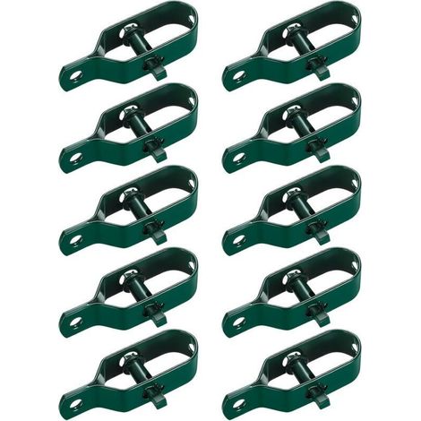 10 Pièces Tendeur Grillage, Tendeur de Clôture, Tendeurs à Fil Barbelé, Kit de Connecteurs Tendeur de Corde pour Fil de Tension (Vert)