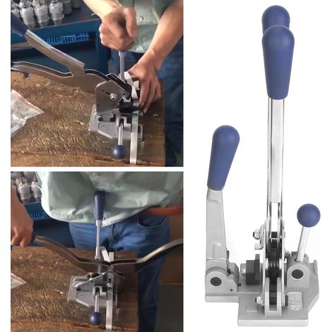3-in-1 Umreifungsgerät: Stahlspanner, Siegelschneider und manuelles Umreifungsgerät für 1/2 - 5/8 Zoll PP-Bänder. (1/5)