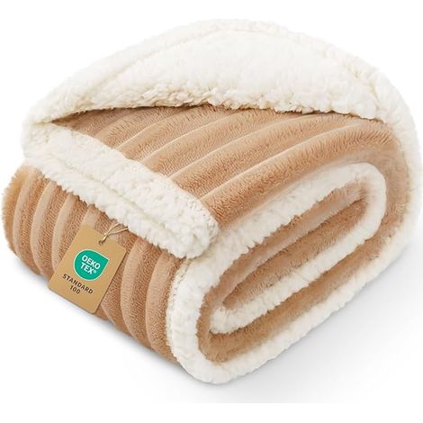 Waterproof Blanket for Dog Camel S (28 x 100 cm) Blanket, Suitable for Cats and Dogs, Soft Fluffy Sherpa Fleece Blanket (1/5)