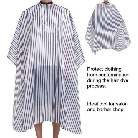 Cape de Salon Tablier Imperméable de Coiffure Cape de Coupe de Cheveux de Salon Anti-Statique 150  135 cm hygiene soin (1/5)