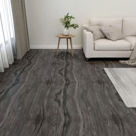 Dalles de plancher autoadhésives 55 pcs PVC 5,11 m² gris foncé vidaXL (1/5)