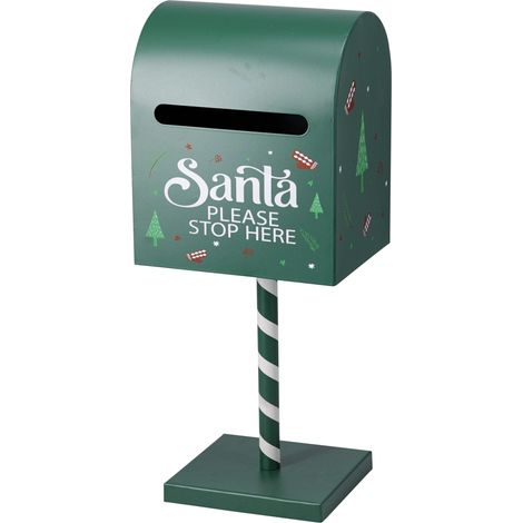 Cassetta postale decorativa 16 x 13 x 38 cm verde PERAGA CHRISTMAS