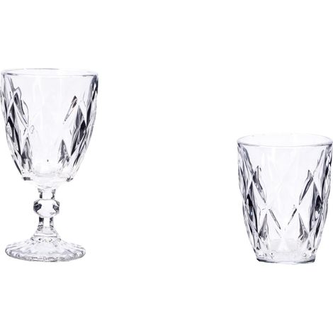 Ad Trend Set 6 Calici 25 cl e 6 Bicchieri 28 cl Vetro Erling (1/4)