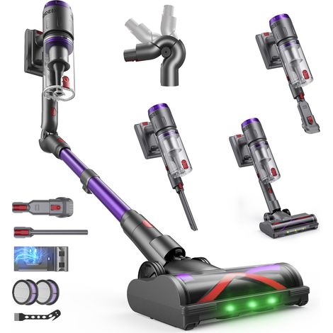 Aspirapolvere Senza Fili Alta Autonomia - 58 kPa, 600W, 90 min, 1,6L, Tubo Pieghevole, Stand-Alone, Display LED (1/5)