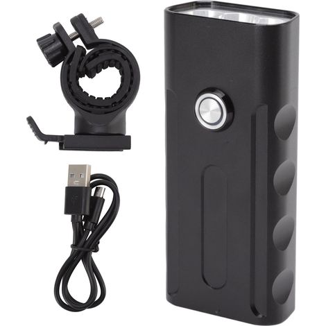 Phare de vélo 3 LED T6 IPX5, étanche, Rechargeable, 5200mAh, accessoires pour la conduite de nuit