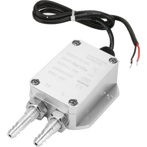 Capteur de pression différentielle 4-20mA, transmetteur micro pression -1Kpa à +1Kpa, sonde de mesure haute précision pour ventilation et filtration industrielle. (1/5)