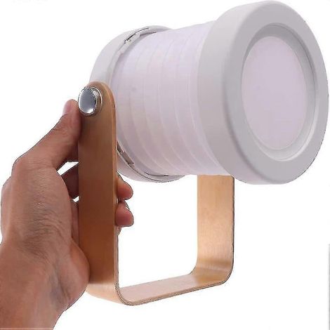 Veilleuse télescopique pliable portable, lampe de lecture LED, 3 niveaux de luminosité, chargement USB, (blanche) (1/5)