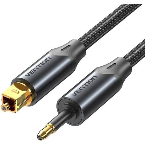 Cable de audio de fibra óptica vention bkcbh/ 2m/ negro