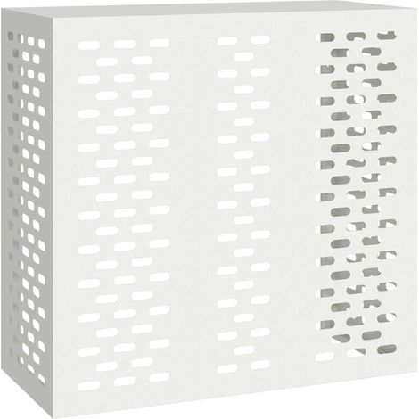 Klimaanlagenabdeckung Weiß 110 x 50 x 105 cm Stahl vidaXL