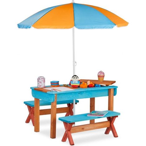 Tavolo da picnic per bambini con ombrellone (1/5)