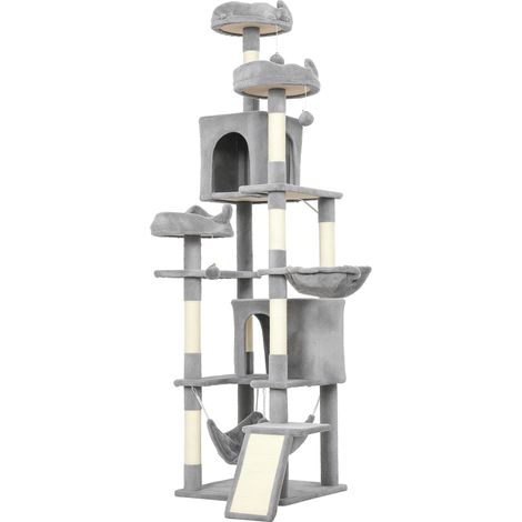 PawHut Torre per Gatti con Amache, Posatoi, Casette e Piattaforme (1/5)