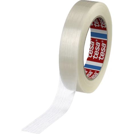 Nastro in fibra di vetro Tesa 4590, 38 mm x 50 m, per imballaggio, pallettizzazione e rinforzo di cartoni. (1/2)