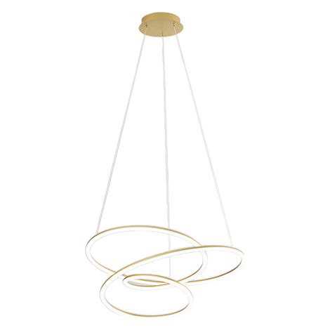 Lampe À Suspension Led Spira En Métal Couleur Or Brossé 96W (1/5)
