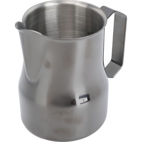 CFTGIW Pichet de Lait 450 Ml 304 Tapis Coussin en Acier taclé D Pitcher à la Vapeur à la Vapeur Gold Pitchemilk Pitcher Cupmilk Frothin Spout Splashes. TASSE (Couleur Noir Ti). (1/5)