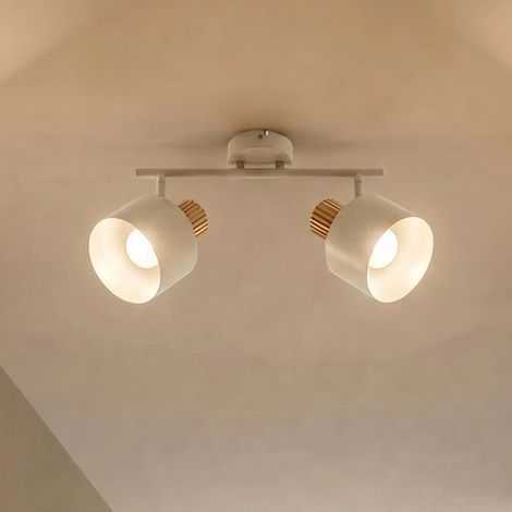 [GEBRAUCHT] B-Ware Lindby Deckenstrahler Lenja LED Strahler dimmbar 2-flammig beige Metall 45,4cm (1/2)