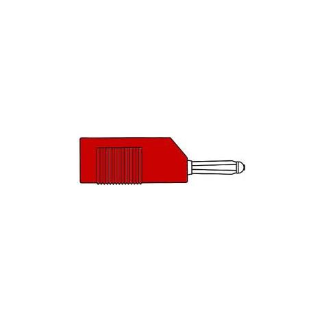 Hirschmann FICHE MULTICONTACTS 4mm A TROU TRANSVERSAL ET REPRISE ARRIERE - ROUGE (BSB 20K) (1/3)