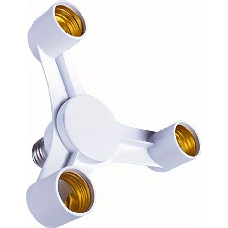 Adaptateur de douille E27 vers E27 3 en 1, répartiteur 1 vers 3, douille ignifugée E27-E27 pour lampe (1/5)