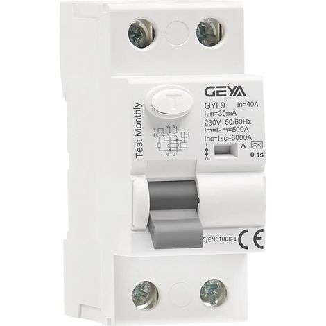 Électromagnétique Disjoncteur de courant résiduel type A ELCB RCD RCCB (2P-40A-30mA) (1/5)