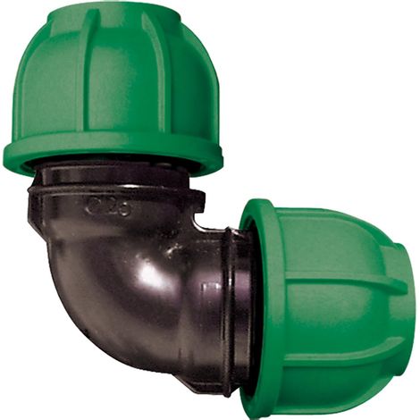 Raccord coude Égal Jardibric Raccordements Arrosage Enterré Raccord de compression PN10 (Ø20) (1/2)