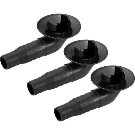Winkelstück für Kondenswasserablaufschlauch von Klimaanlagen, 19 mm Durchmesser, für Fenster-Split-Klimaanlagen, schwarz, 3er-Pack (1/5)