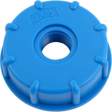 Raccord IBC femelle S60x6 et 1/2 pouce bleu Bradas