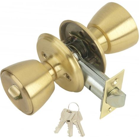 MCM 501B Knauf mit Schlüssel und Messing-Schlosseingang 60 mm.