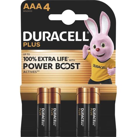 Duracell PILA ALCALINA SERIE PLUS POWERBOOST 4 PZ. MINISTILO 1,5V 10.00 confezioni