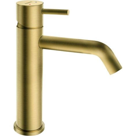 Novaservis Ferro Ciriculus - Waschtischarmatur mit Click-Clack-Ablaufgarnitur, gebürstetes Gold BCK2BG (1/2)