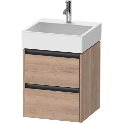 Duravit Ketho.2 Waschtischunterbau wandhängend, 2 Schubkästen,