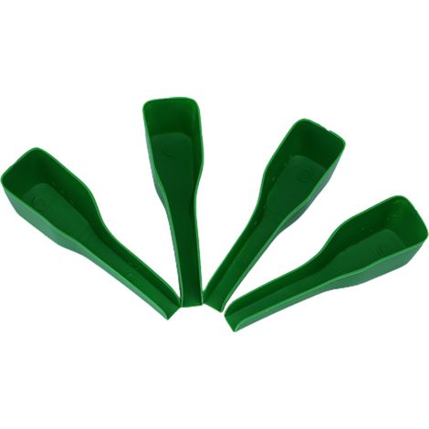 4 cuillères à graines Divers accessoire de portail, vert, 12 cm, plastique, pour perroquets et petits animaux (1/5)