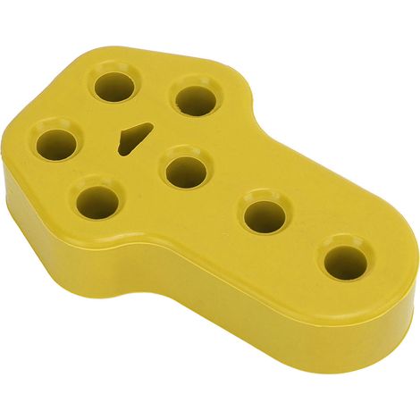 Support de silentbloc d'échappement caoutchouc universel 7 trous 12mm, fixation pot d'échappement jaune, amortisseur support tuyau auto (1/5)