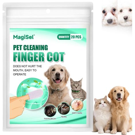 Brosses À Doigts Pour Chien Et Chat, Brosse À Dents De Chien Doigtier, Brosse Dents Doigt Animaux Dent Protège Doigtier, Pour Le Nettoyage Et Le Soin Des Dents 20 Pièces (1/5)
